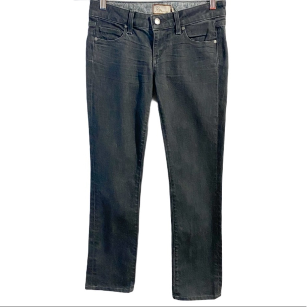 Paige blue heights low rise skinny gray jeans 26